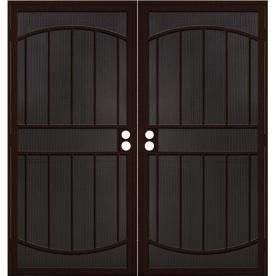Gatehouse Gibraltar Bronze Steel Security Door (Common 72 in x 81 in; Actual 74.75 in x 81 in)