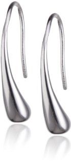 VINANI brand Germany 925 Sterling Silver dangle French hook Earrings Drop Shape medium shiny OTD Jewelry