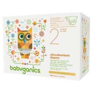 BabyGanics Disposable Diapers Size 2  (108 Count)