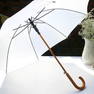 wedding umbrella with wooden handle by the brolly shop