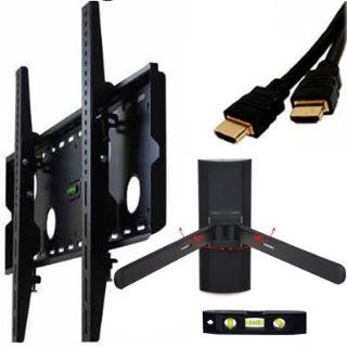 VideoSecu Tilt TV Wall Mount for Most 32" 63" Plasma LCD LED TV Flat Panel Display with DVD DVR VCR Wall Mount and bonus 7 ft HDMI Cable MP501BK WAD Electronics