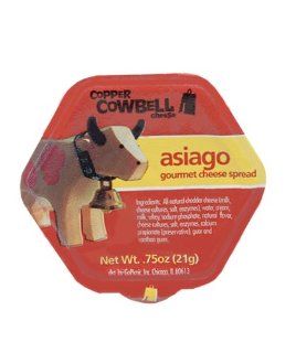 GoPicnic Copper Cowbell Asiago Gourmet Cheese Spread, Portion Cups, .75 oz, 10 Count  Refrigerated Cheese Dips And Spreads  Grocery & Gourmet Food