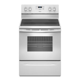 Whirlpool Smooth Surface Freestanding 4.8 cu ft Electric Range (White) (Common 30 in; Actual 29.875 in)
