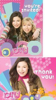American Greetings   iCarly 8 Invitations and 8 Thank You Postcards   Childrens Party Invitations