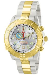 Invicta 6512  Watches,Mens Ocean Quest Chronograph Silver Dial Two Tone, Chronograph Invicta Quartz Watches