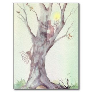 2 FAIERIES in the TREES by SHARON SHARPE Post Card
