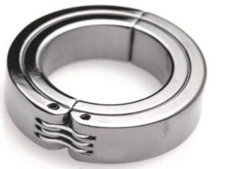 Locking Hinged Cock Ring or CBT Ball Stretchers , Chrome Finish 503 (Cock Ring 1.75" 11oz) Health & Personal Care
