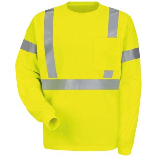 Red Kap Large Safety Green High Visibility Reflective T Shirt