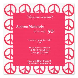 Peace Birthday Invitation