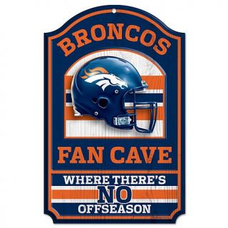Denver Broncos NFL Fan Cave Wood Sign