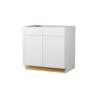 Kitchen Classics 35 in H x 36 in W x 23 3/4 in D Arcadia White Sink Base Cabinet