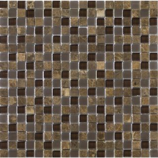 Emser Lucente Vetro Mixed Material Mosaic Square Wall Tile (Common 12 in x 12 in; Actual 11.85 in x 11.85 in)