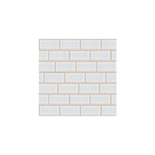 American Olean 10 Pack Legacy Glass Pearl Glass Mosaic Subway Indoor/Outdoor Wall Tile (Common 12 in x 12 in; Actual 12.75 in x 13.5 in)