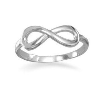 Infinity Ring Polished Sterling Silver Sizes 4 11 Jewelry