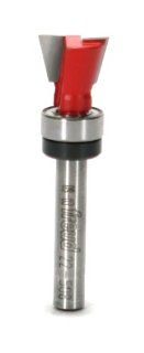 Freud 22 508 9/16 Inch by 3/8 Inch 14 Degree Angle Top Bearing Dovetail Router Bit, 1/4 Inch Shank   Joinery Router Bits  