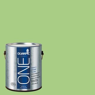 Olympic One 116 fl oz Interior Flat Enamel Celery Sprig Latex Base Paint and Primer in One with Mildew Resistant Finish