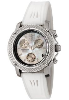 Invicta 0148  Watches,Womens Invicta II Chronograph White Mother Of Pearl Dial White Polyurethane, Chronograph Invicta Quartz Watches