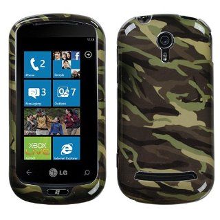 LG Quantum (AT&T) Protector Case   Green Camo Cell Phones & Accessories