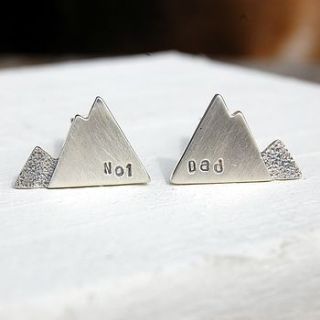 personalised silver mountain cufflinks by alison moore silver designs