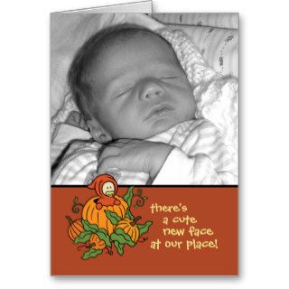 Autum Baby Birth Announcement (Boy or Girl) Cards