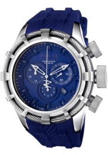 Invicta 1373  Watches,Mens Bolt/Reserve Chronograph Blue Dial Blue Polyurethane, Chronograph Invicta Quartz Watches