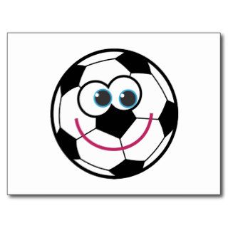 Cartoon Soccer Ball Postcards