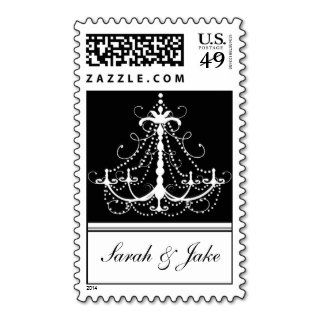 Black Chandelier   Template Postage Stamp