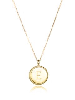 "E" Initial Pendant Necklace by Amelia Rose Design