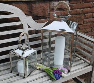 rope handle lantern by confetti kiss