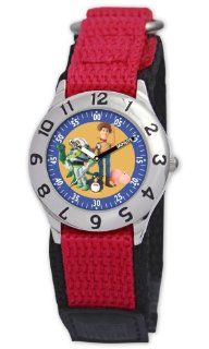 Disney Kids' D014S505 Toy Story Time Teacher Red Velcro Watch Watches