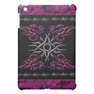 Gothic tribal tattoo silver pink barbed wire cover for the iPad mini