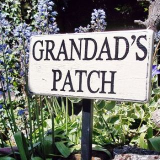 Personalised Vintage Garden Sign With Stake