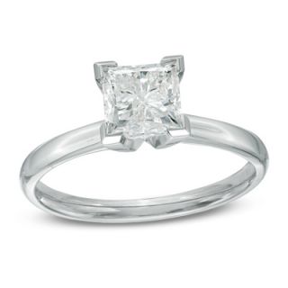 CT. Certified Princess Cut Diamond Solitaire Engagement Ring in