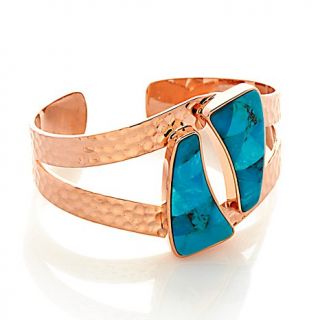 Jay King Tibetan Blue Turquoise Copper 6 3/4" Cuff Bracelet