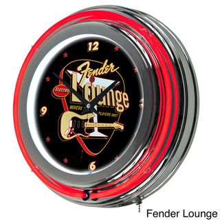 Fender Neon Clock Trademark Games Billiard Accessories