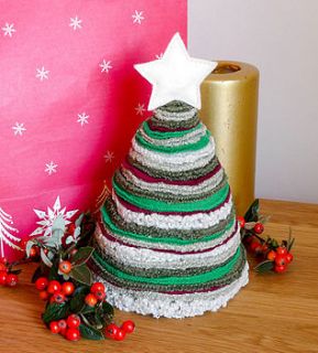 vintage wool christmas tree by mollie mae handcrafted designs