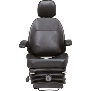 K & M Heavy-Duty Mechanical Suspension Seat — Black, Model# 7912  Construction   Agriculture Seats