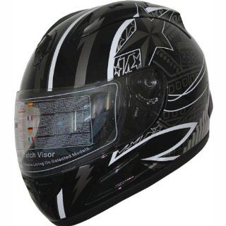 DOT Full Face Motorcycle sports Bike Helmet 508_122 Black (Large) Automotive