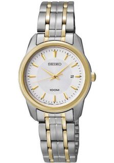 Seiko SXDE68  Watches,Womens Two Tone Stainless Steel Watch, Casual Seiko Quartz Watches