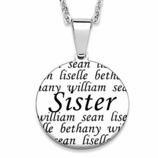 Sister Family Circle Pendant in Stainless Steel (5 Names)   20