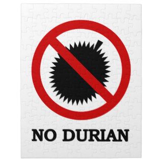 NO Durian Tropical Fruit Sign Jigsaw Puzzle