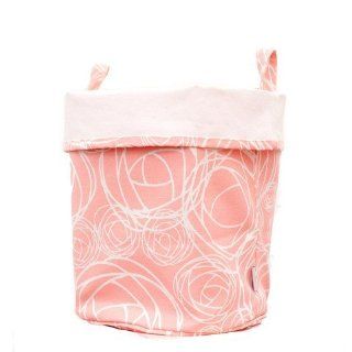 Chewing the Cud ROSE 509P L Recycled Canvas Bucket, Large, Roses Pink   Home Storage Baskets
