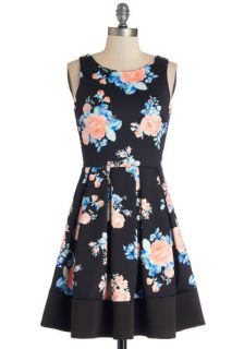 Midnight Blossom Dress  Mod Retro Vintage Dresses
