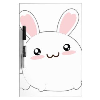 Cute Fat Bunny   Rabbit Adorable Fluffy Dry Erase Whiteboards
