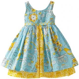 Jelly The Pug Girls 2 6X Poem Katy Dress, Blue/Yellow, 3T Clothing