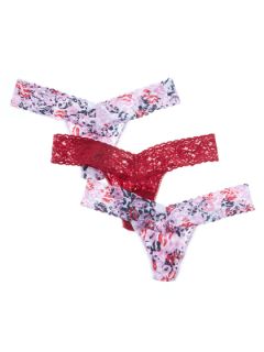 Set of 3 Signature Low Rise Lace Thongs by Hanky Panky