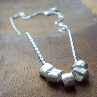 five silver loop necklace by laura creer