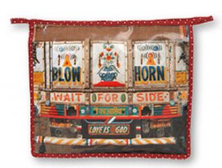 indian lorry design wash bag by the cat and the bear