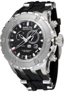 Invicta 6207  Watches,Mens Reserve Multi Function Black Rubber and Stainless Steel, Casual Invicta Quartz Watches