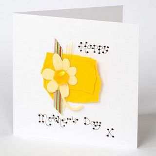 handmade ribbon mother's day card by kitty's